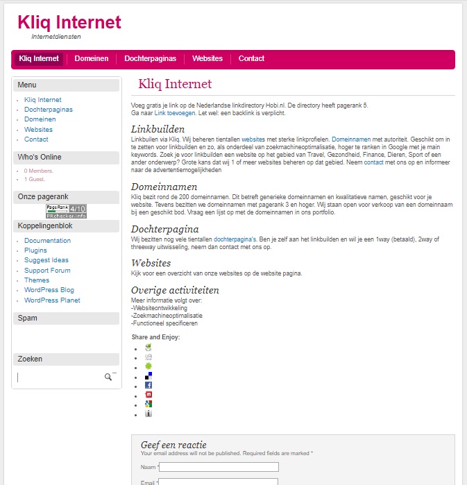 Kliq Internet in 2011